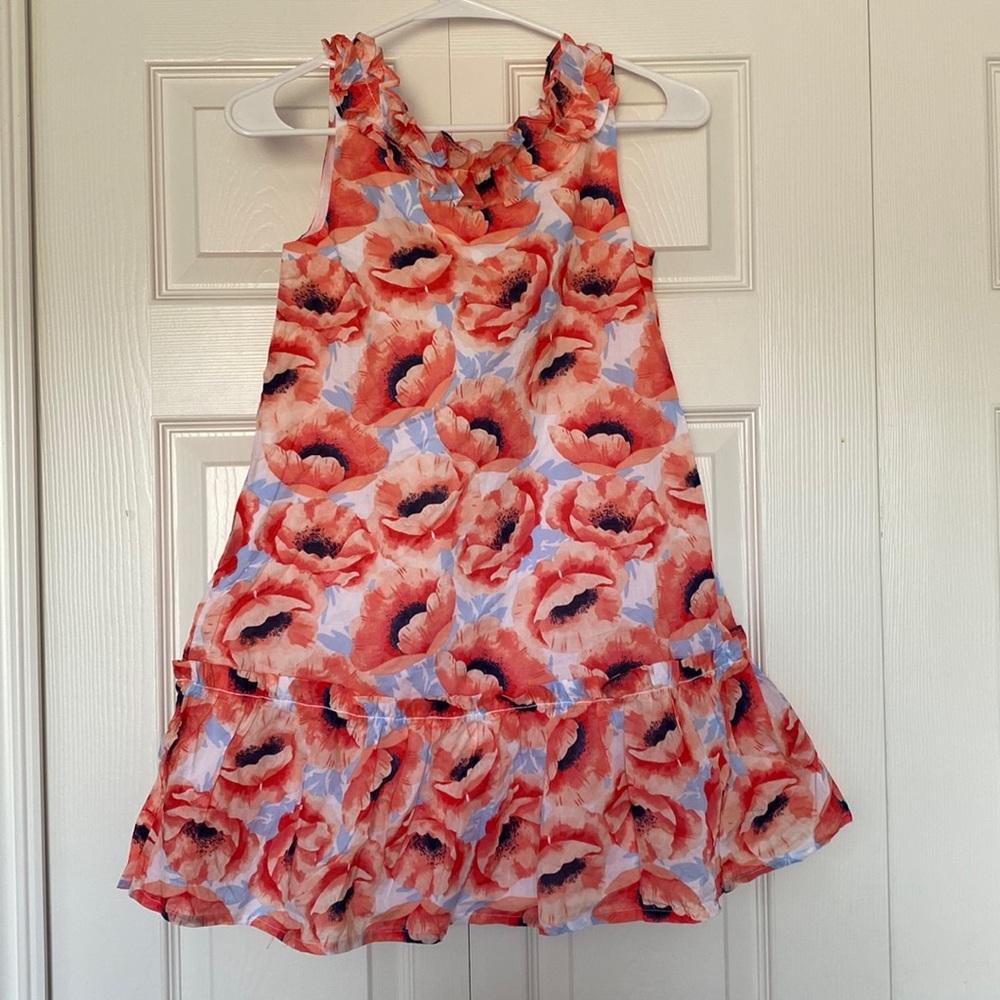 Janie & Jack size 10 coral flowered dress